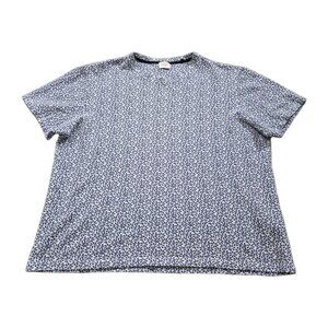 Lago T Shirt Men XXL White Floral Print SS Pique Preppy Cotton Summer City Boho